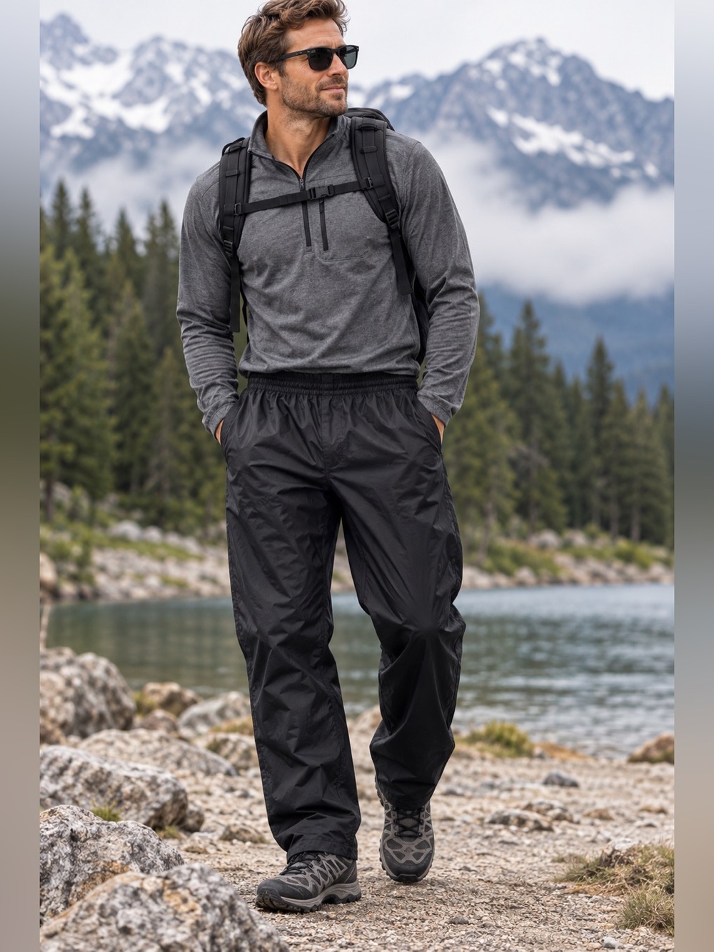 Viking Torrent Brave The Elements Black Waterproof Rain Outdoor Pants Men’s